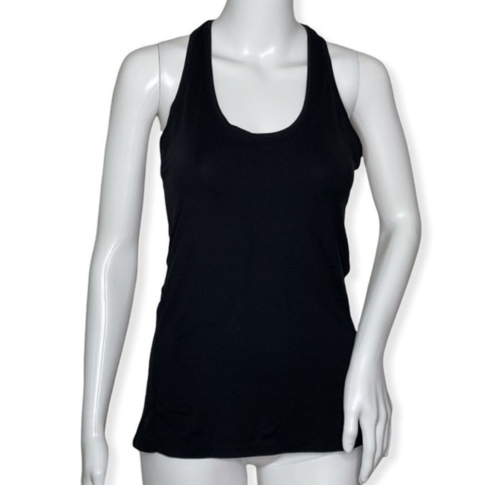 Athleta Tank Womens XS Black Racerback Cut Out Back Basic Neutral Athleisure